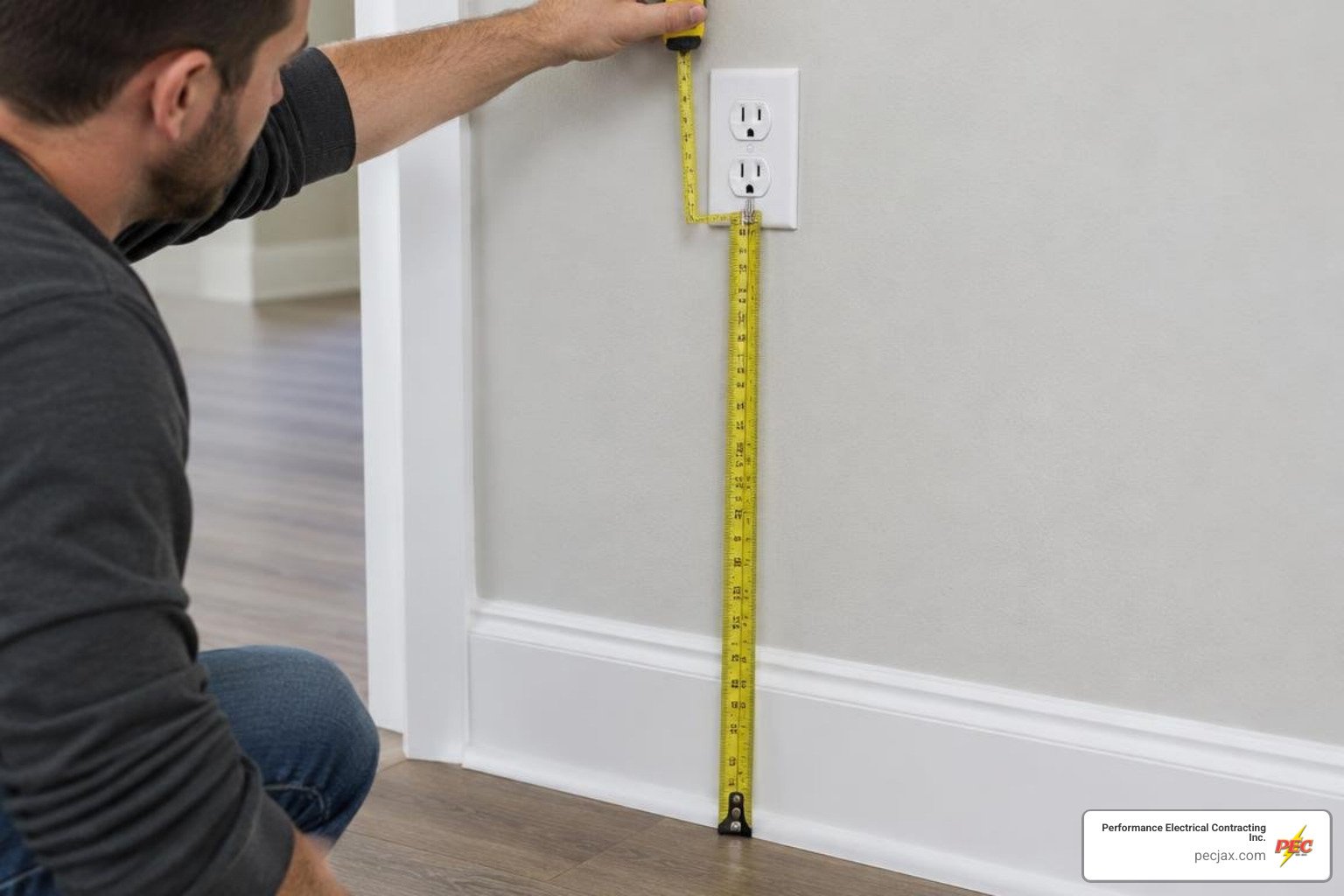 measuring 15-inch minimum to lowest receptacle slot measuring 15-inch minimum to lowest receptacle slot